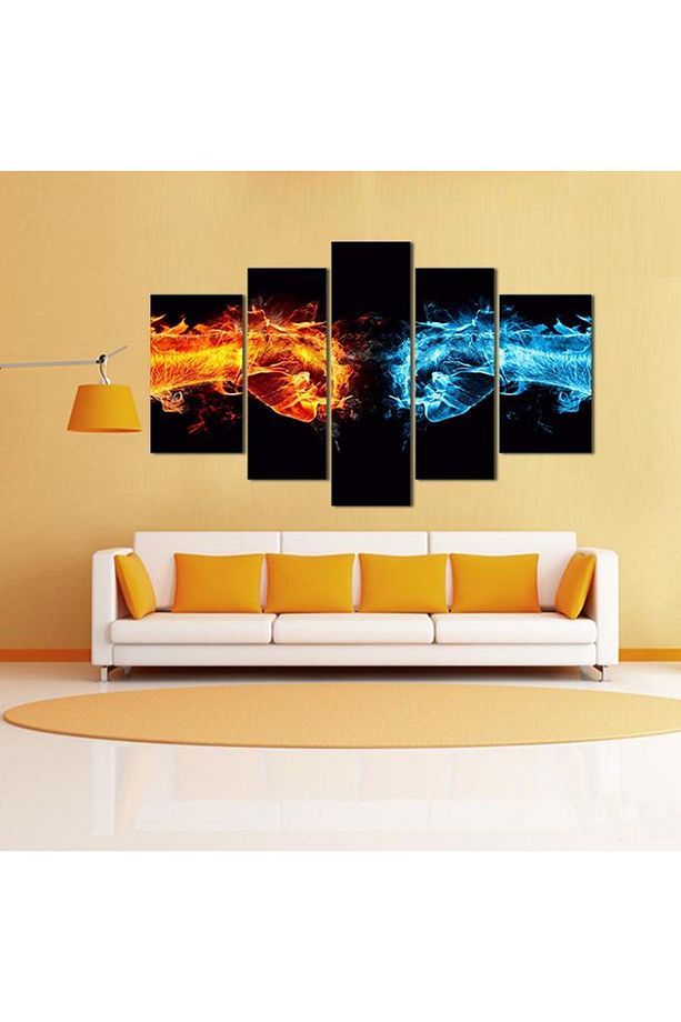 Ateş Ve Su Kanvas Tablo 155x90cm - 2