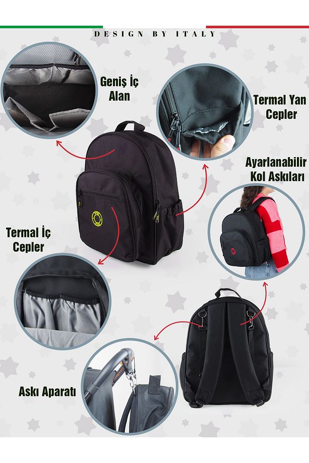 Axis 360 Derece Dönebilen Oturma Üniteli Çift Yönlü Bebek Arabası + Çanta Hediyeli - 3