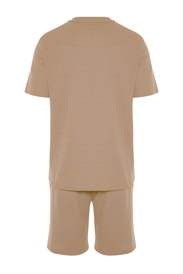 Vizon Regular Fit Waffle Şortlu Pijama Takımı TMNSS23PT00032 - 8
