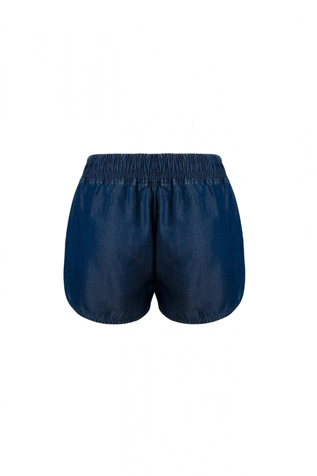 BELİ LASTİKLİ DENİM ŞORT - 6