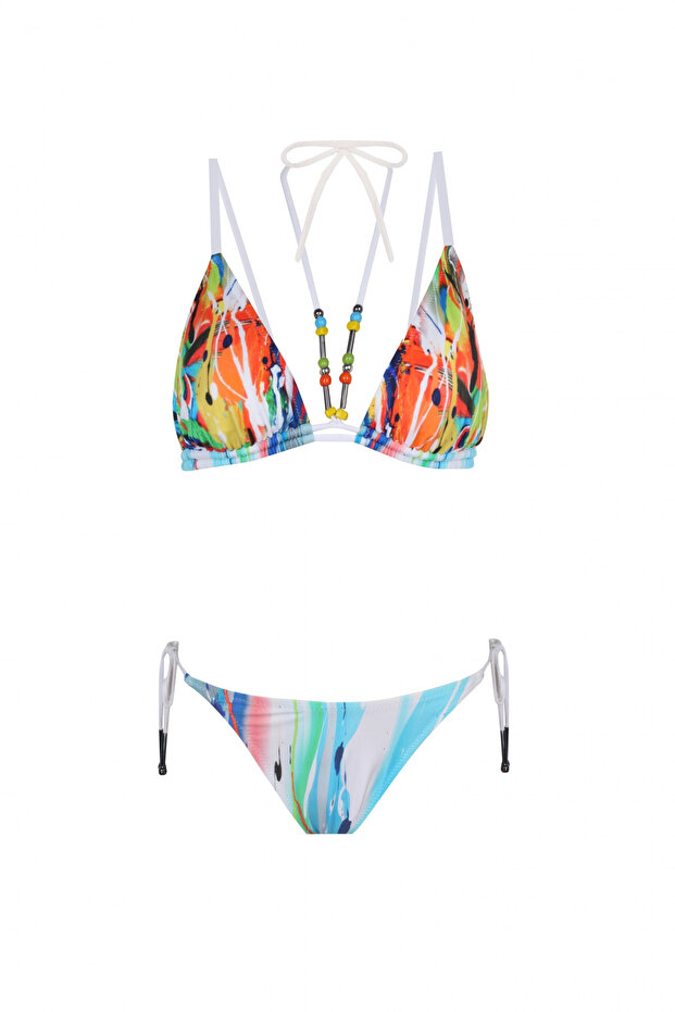 Boncuklu Üçgen Bikini - 8