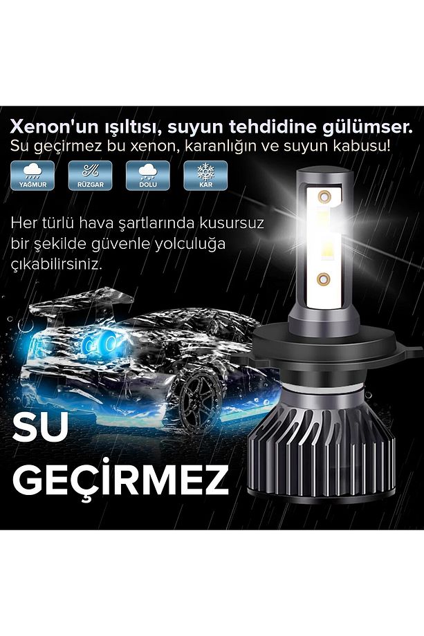 H7 Yüksek Güçlü Led Xenon Şimşek Etkili Mini Kasa - 4
