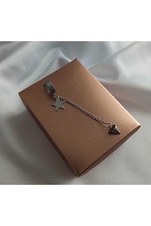 Steel starry Hoop Earrings
