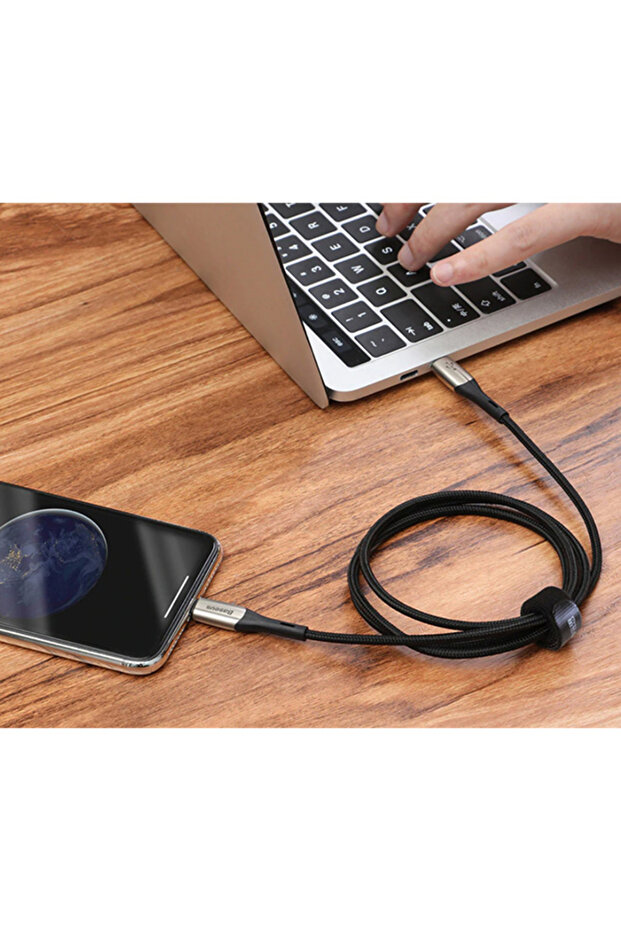 Horizontal USB Type-C to iPhone 11 PRO,XR XS MAX PD18W Hızlı Şarj Kablo 1Metre - 4