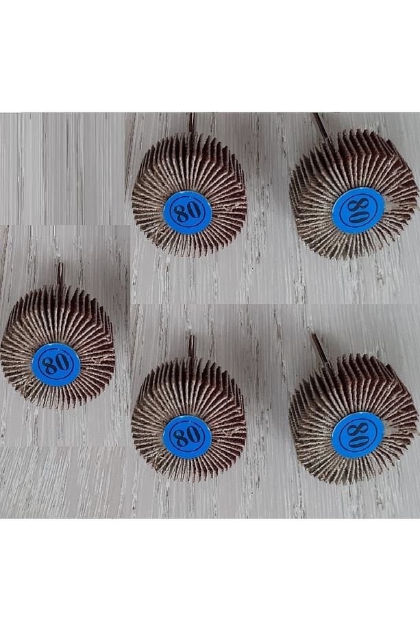Flap Disk Taşlama Parlatma mini disk seti matkap gravür için Alüminyum Oksit 8 adet mini Zımpara - 4