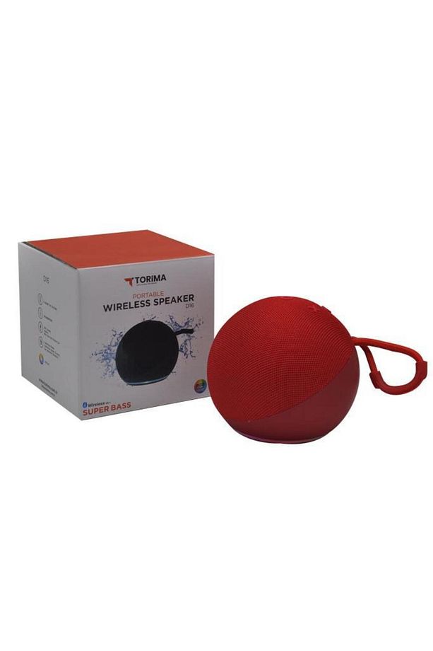 D16 Kırmızı Kablosuz Taşınabilir RGB Ledli Bluetooth Hoparlör - 2