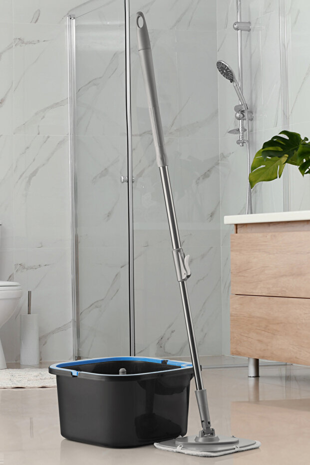 Magic Mop Clean-Dirty Water Separator Automatic Cleaning Set with Spare Mop Renewed Design Square Head - 4