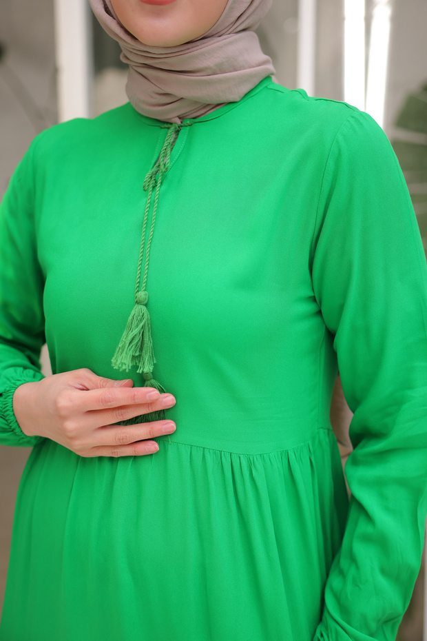 8232 Rochie string guler verde - 3