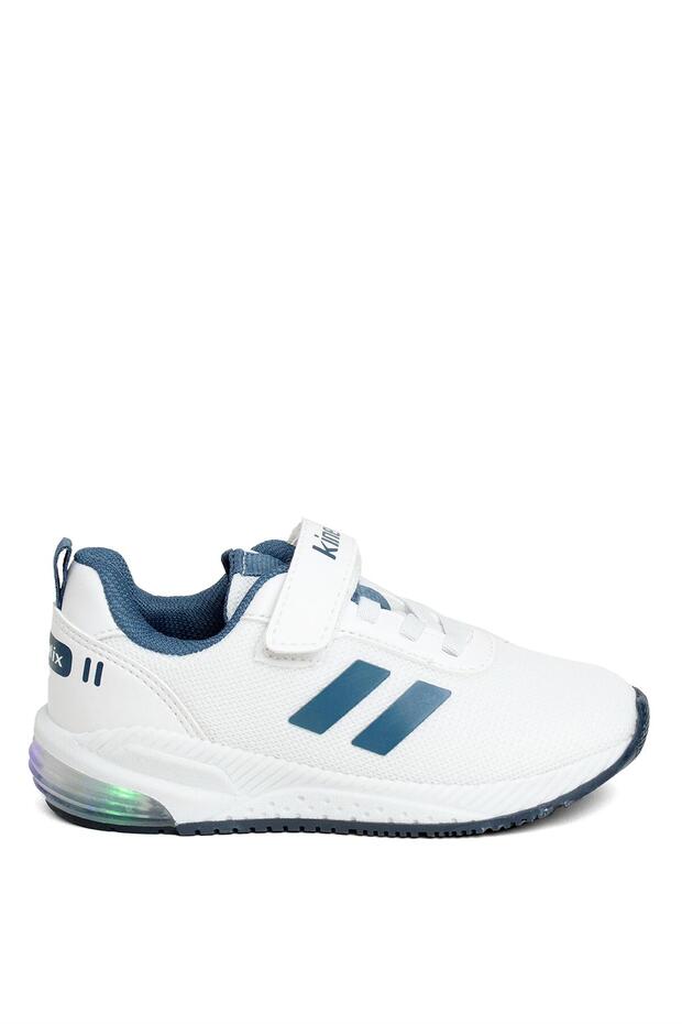 101511029 Korper Kids Walking Shoes White - Navy Blue