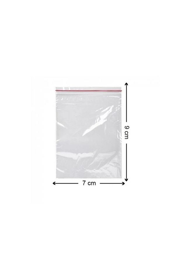Kilitli Torba 7x9 Cm 100'lü Kilitli Buzdolabı Poşeti Şeffaf Kilitli Poşet Kilitli Saklama Poşeti - 3