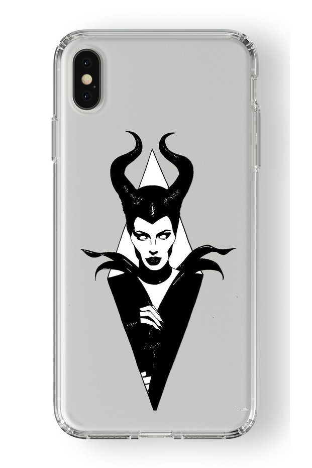 حافظة شفافة مطبوعة بتصميم لوسيفر متوافقة مع هاتف Iphone X وXs