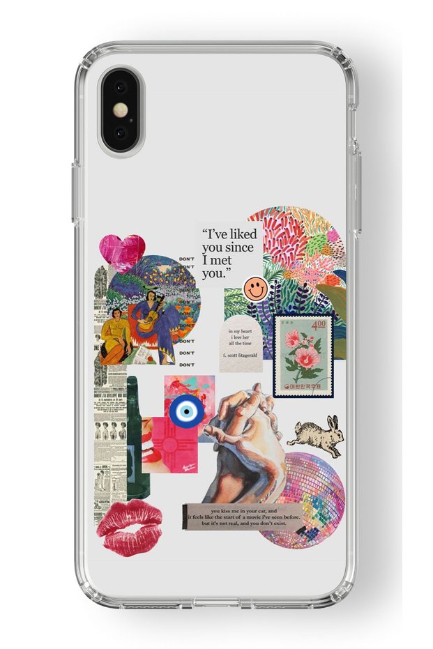 حافظة شفافة مطبوعة بتصميم متوافق مع هاتف Iphone Xs Max