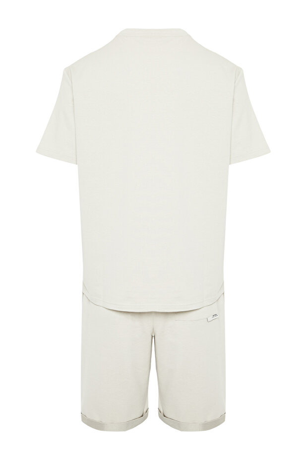 Taş Eşofman Takımı Oversize/Geniş Kesim Nakışlı Eşofman Takımı TMNSS24EM00002 - 8