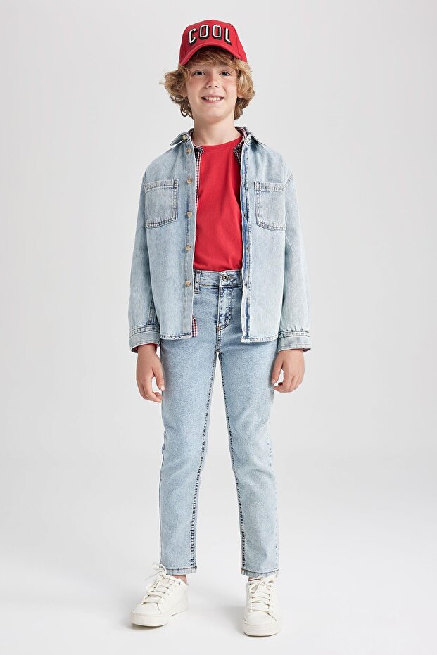 Erkek Çocuk Oversize Uzun Kolu Jean Gömlek Z1570a623sp - 2