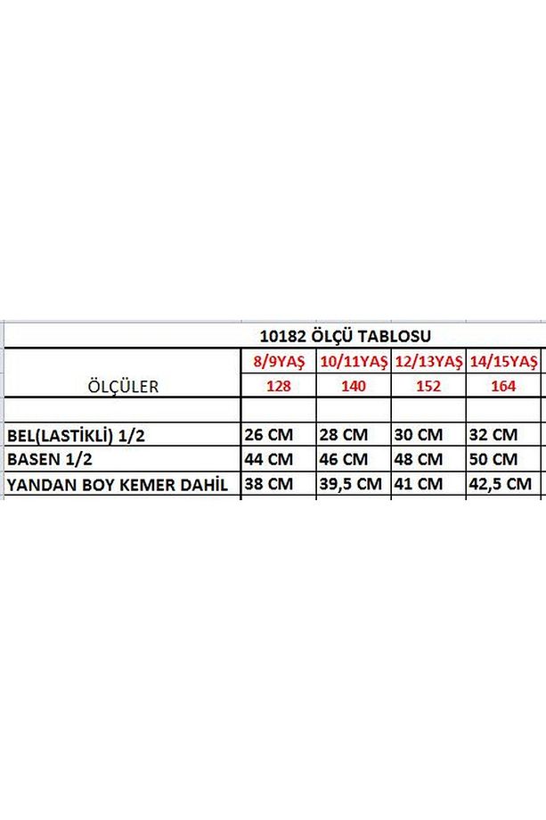 Kemerli Kız Çocuk Şort - 7