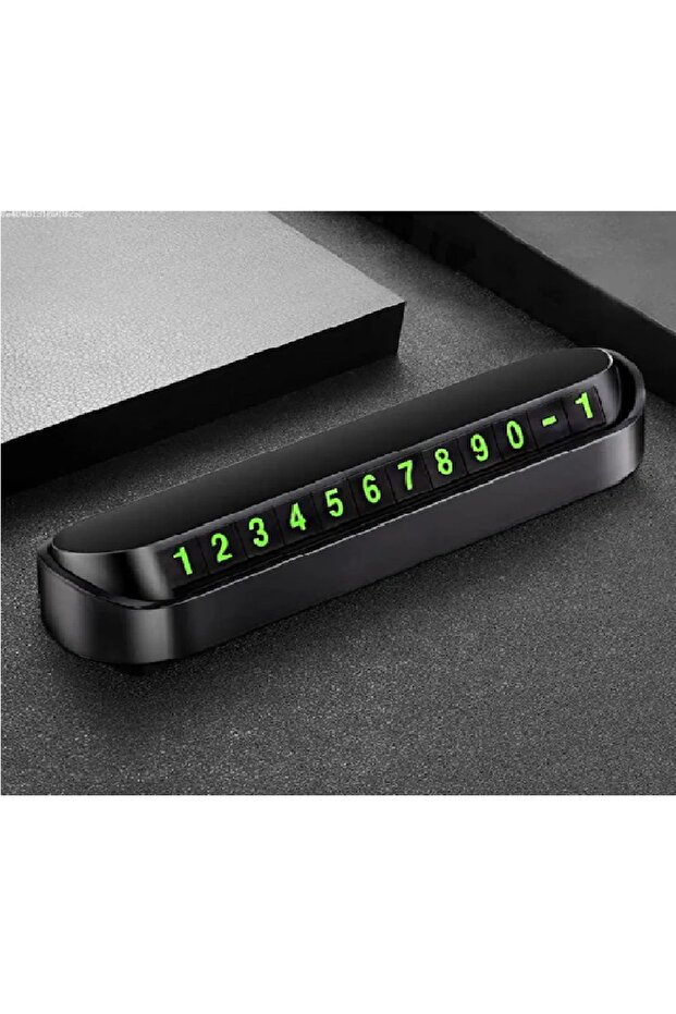 Phosphorescent Retractable Number Dial Front Dashboard Top Phone Number Indicator Car