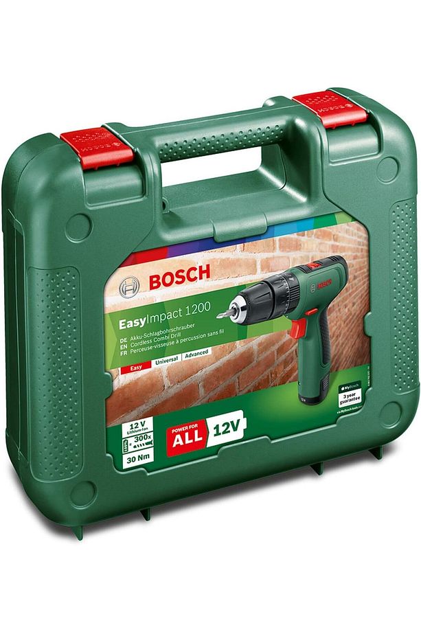 EasyImpact 1200 Şarjlı Darbeli Matkap Tek Akülü Bosch Yeşil  Vidalama Makinesi 18V 1.5 Ah - 6