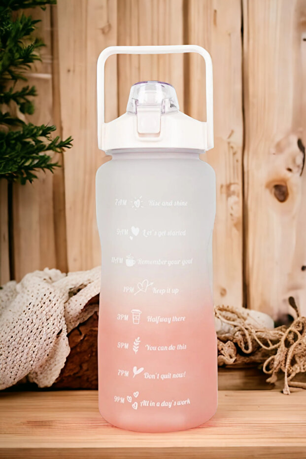 VAESKE Flask MOTIVATIONAL 2LT PINK-GRAY