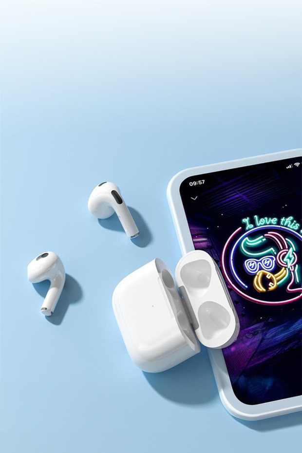 Ios Android Uyumlu 3. Nesil Beyaz Wireless Şarjlı Bluetooth Kulaklık Apple Samsung Uyumlu - 6