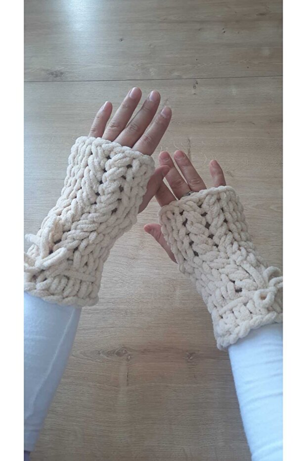 Puffy el örgüsü eldiven - 2