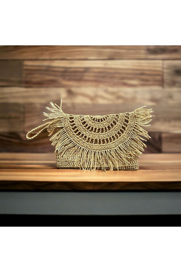 حقيبة كلاتش من القش - 1