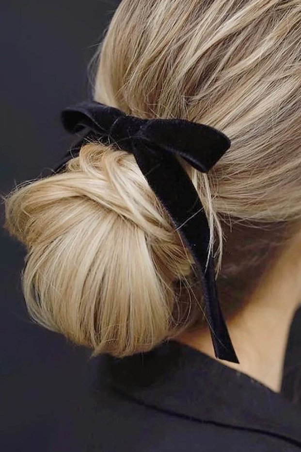 Velvet Hair Clip Bow Stylish Design Hairpin for Women