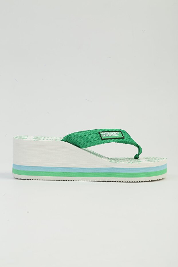 ®| IMPORTED Women's Green White Slippers BNI-10217