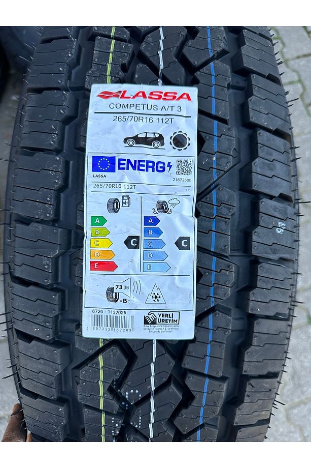 265/70R16 112T COMPETUS A/T 3 LASSA 4*4  DOT 2024 ADET FİYATIDIR - 1