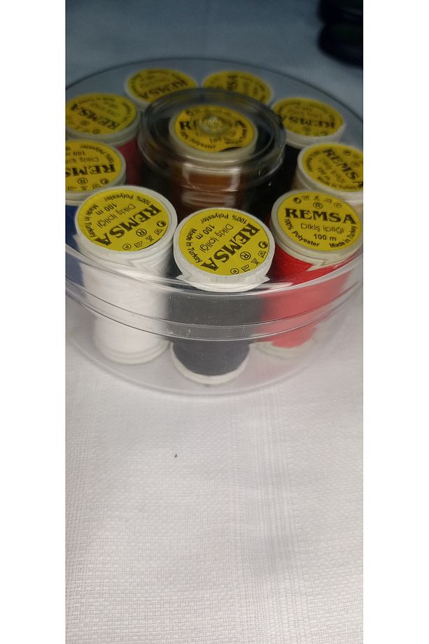 Dikiş makinesi için 10'lu 100 metrelik kaliteli dikiş ipi - 6
