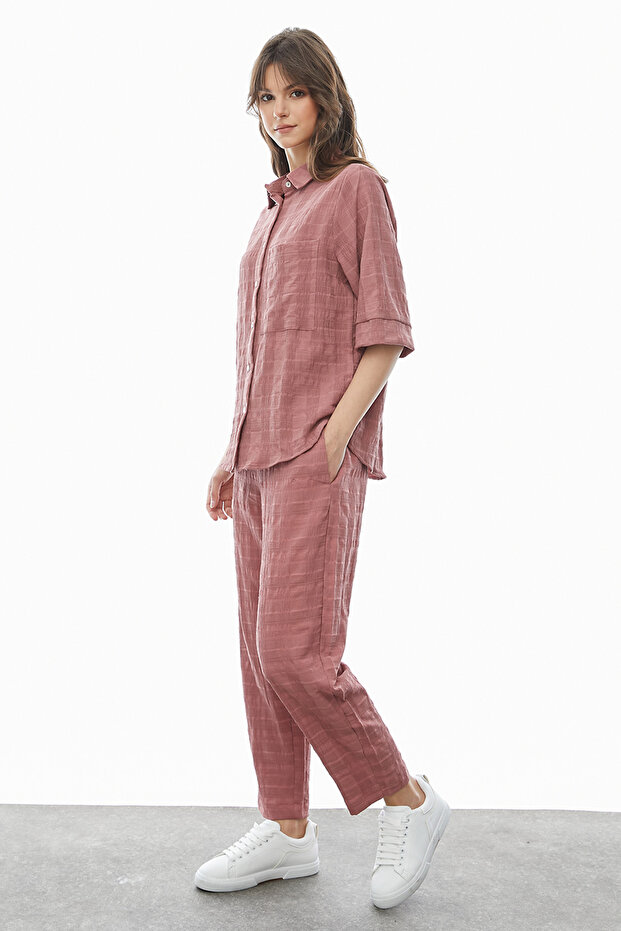 Teksturirane pantalone - 4