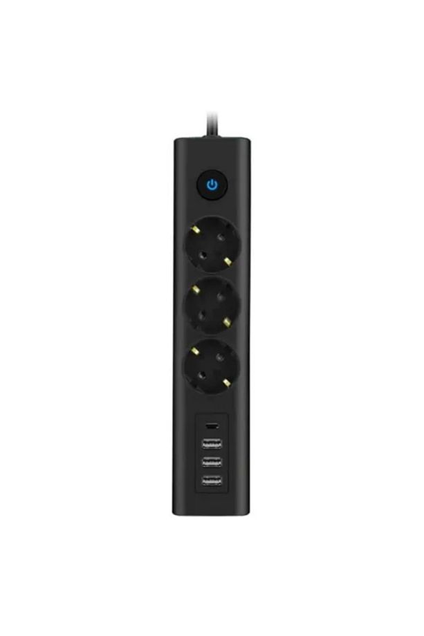 Isıya Dayanıklı Akım Korumalı Power Tuşlu 3'lü Grup Priz 3xUSB 1x Type-C Çıkışlı Priz - 2