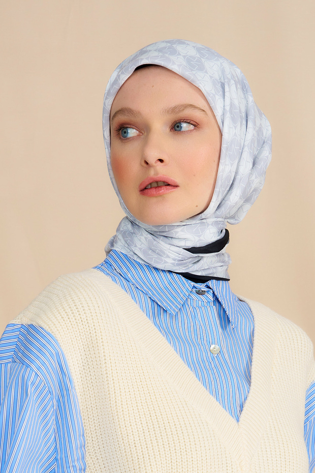 Eșarfă din bumbac Mk Dama Albă - 4