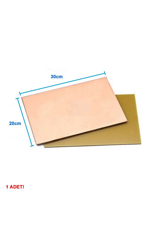 20x30cm Tek Yüz Bakır Plaket Pcb Elektronik Baskı Devre Prototip Test Deney Deneme Kartı FR4 Levha - 8