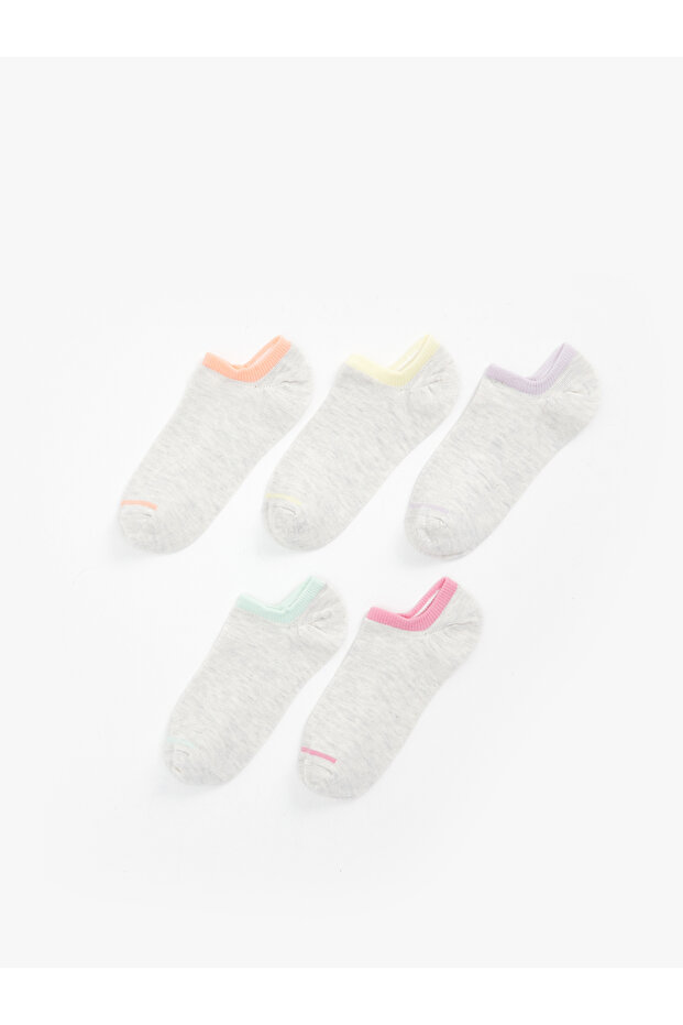 5 Pack Women's Plain Booties Socks