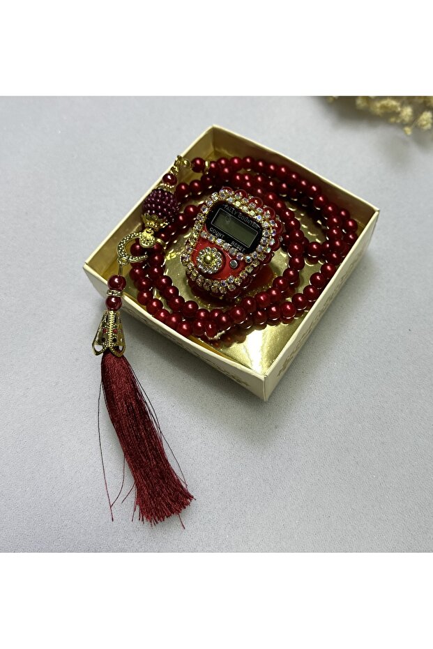 Stone Zikirmatik Pearl Prayer Beads Set