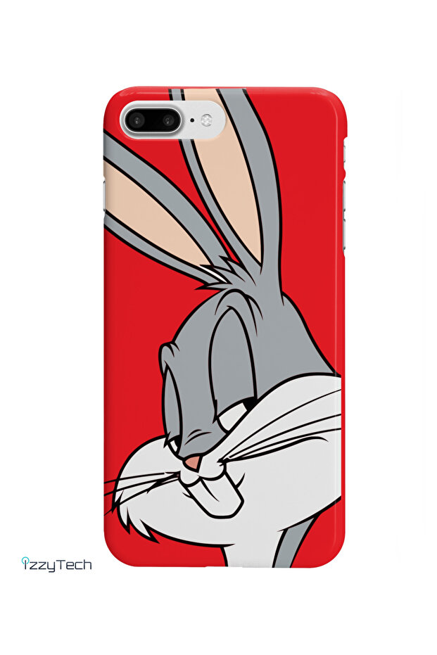 حافظة لهاتف آيفون 8 بلس، حافظة آيفون 7 بلس، سيليكون ناعم، تصميم باغز باني - 1