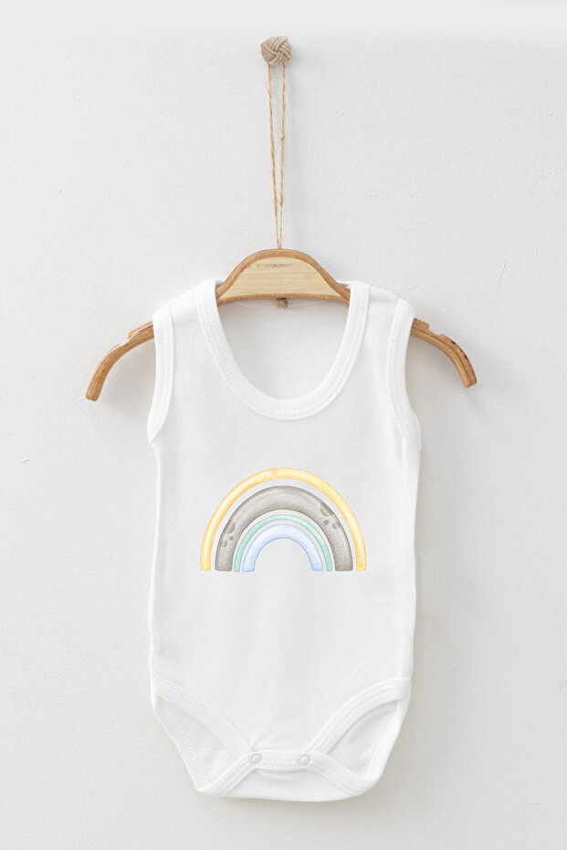 بدلة للجسم مطبوعة بألوان قوس قزح - 1