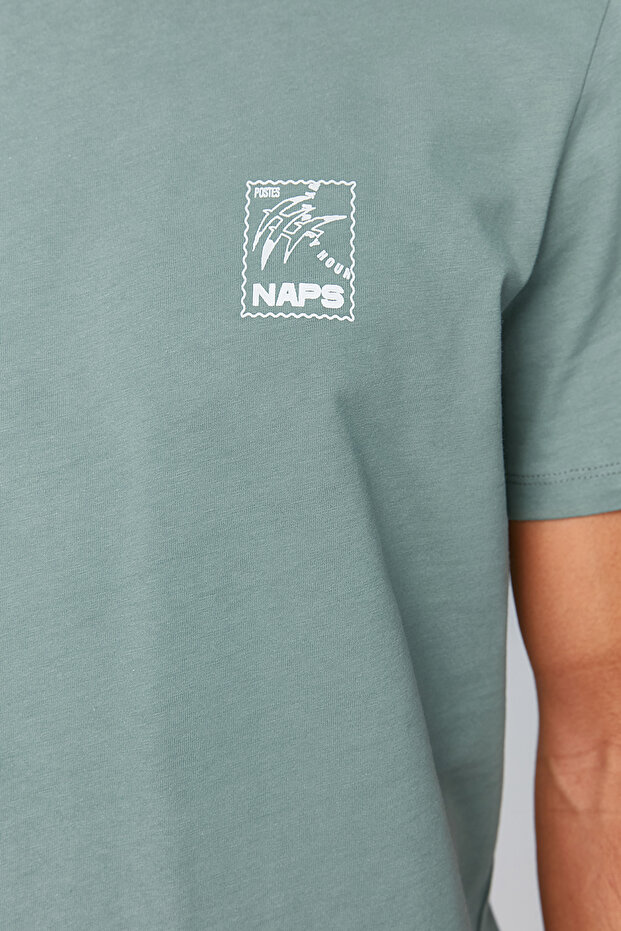 Mint kostkovaný vzor tištěný Regular Fit Pletené šortky Sada pyžama TMNSS24PT00030 - 4