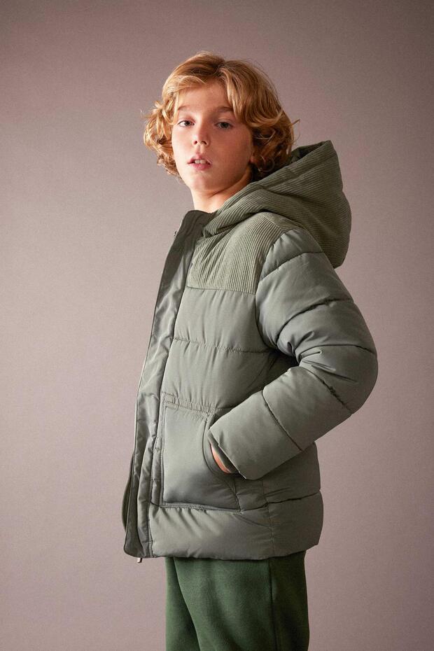 Erkek Çocuk Su I?tici Kapüşonlu Şişme Mont A2270a823wn - 3