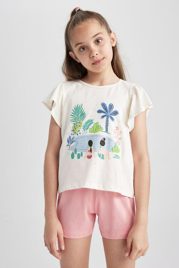 Kız Çocuk Baskılı Kısa Kollu Pijama Takım A1601a823sm - 4