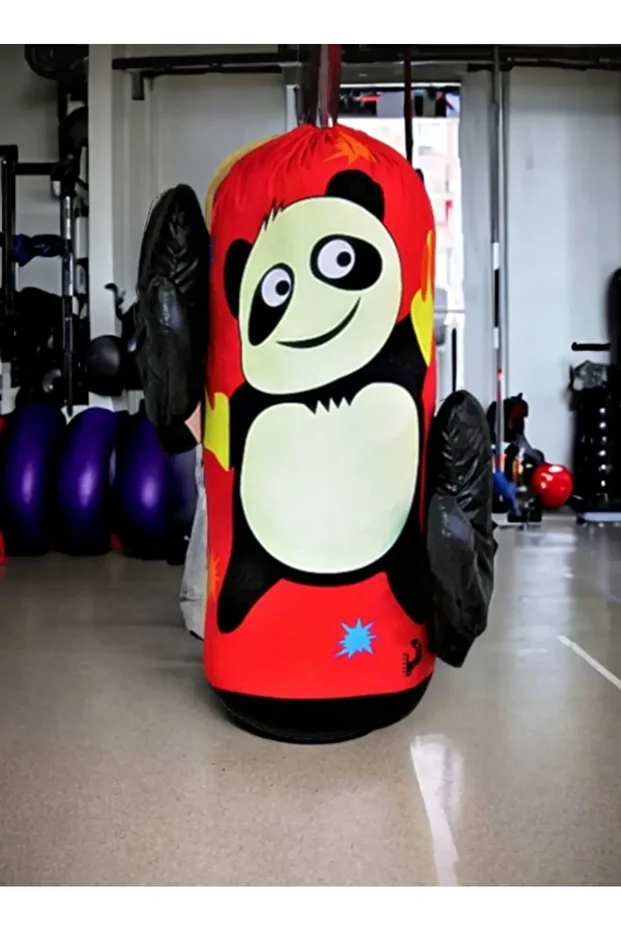 Çocuk Kum Torbası Box Panda Deseni - 3