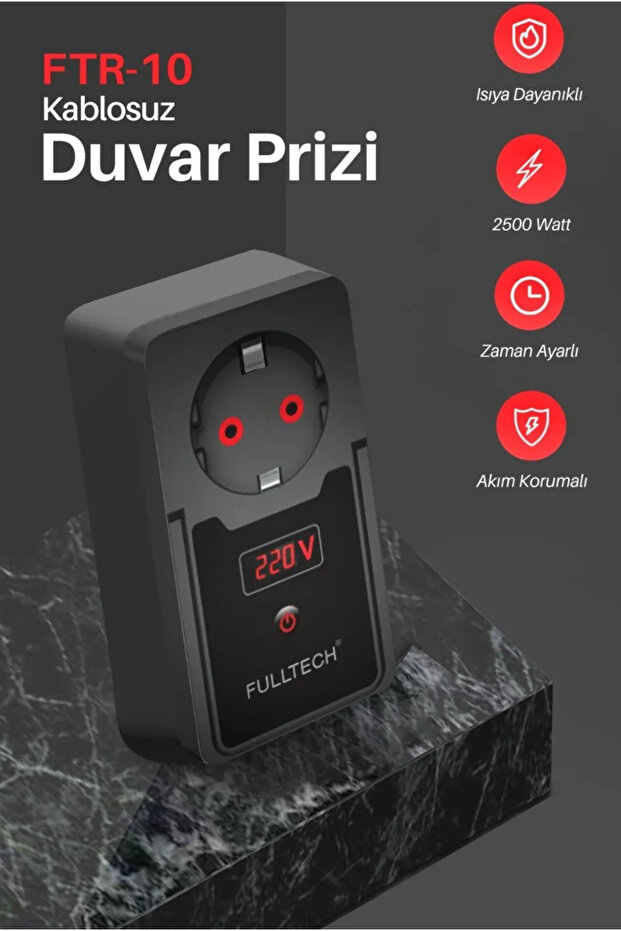 Thermal Current Protected Clock Socket Single Time Adjustable Wall Socket Heat Resistant 2500watt