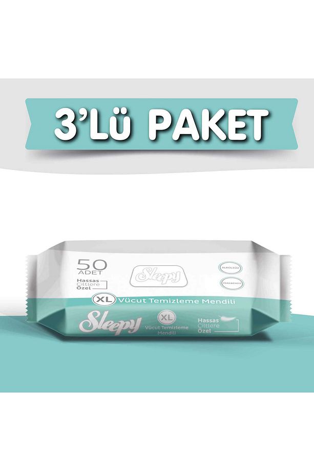 3'Lü Vücut Temizleme 50 Adet 150 Yaprak - 1