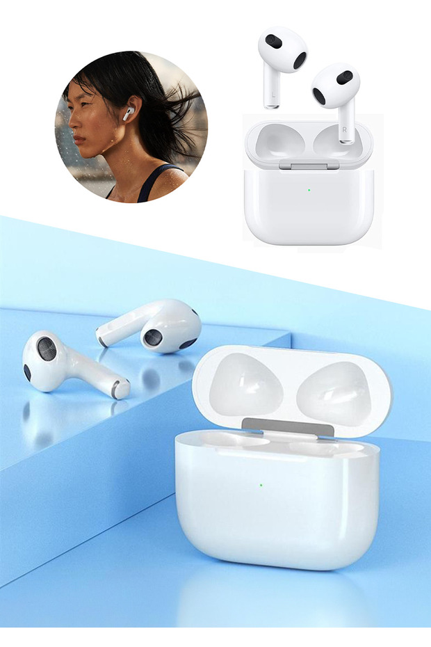 Ios Android Uyumlu 3. Nesil Beyaz Wireless Şarjlı Bluetooth Kulaklık Apple Samsung Uyumlu - 5