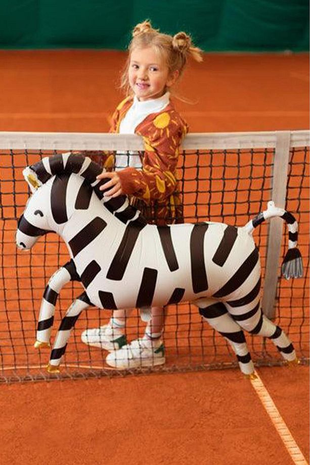 Zebra Büyük Folyo Balon Safari Temalı Doğum Günü Zebra Şekilli Folyo Balon 92cm - 2