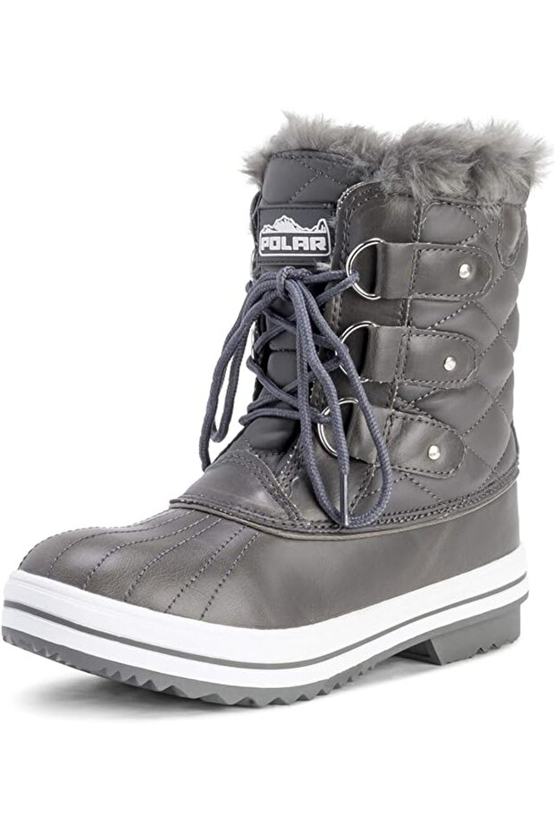 Fleece Women's Snow Boots Quilted Short Winter Snow Rain Waterproof Keeps Warm No:39 Faux Fur