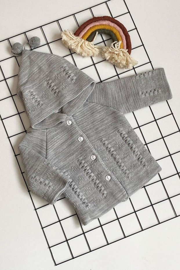 Bebeciburada Knitwear Girl - Baby Boy Cardigan Cotton Fabric