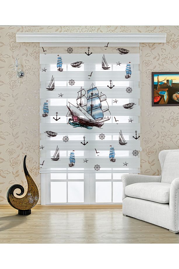 Baskılı zebra perde - 1