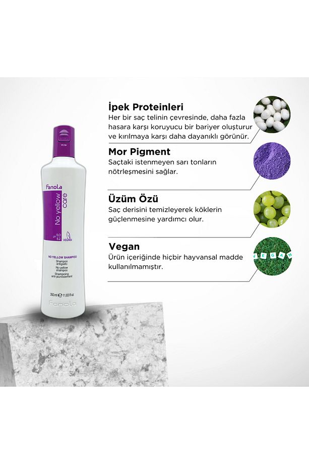 No Yellow Mor Şampuan Şampuan 1000ml (VEGAN) - 3