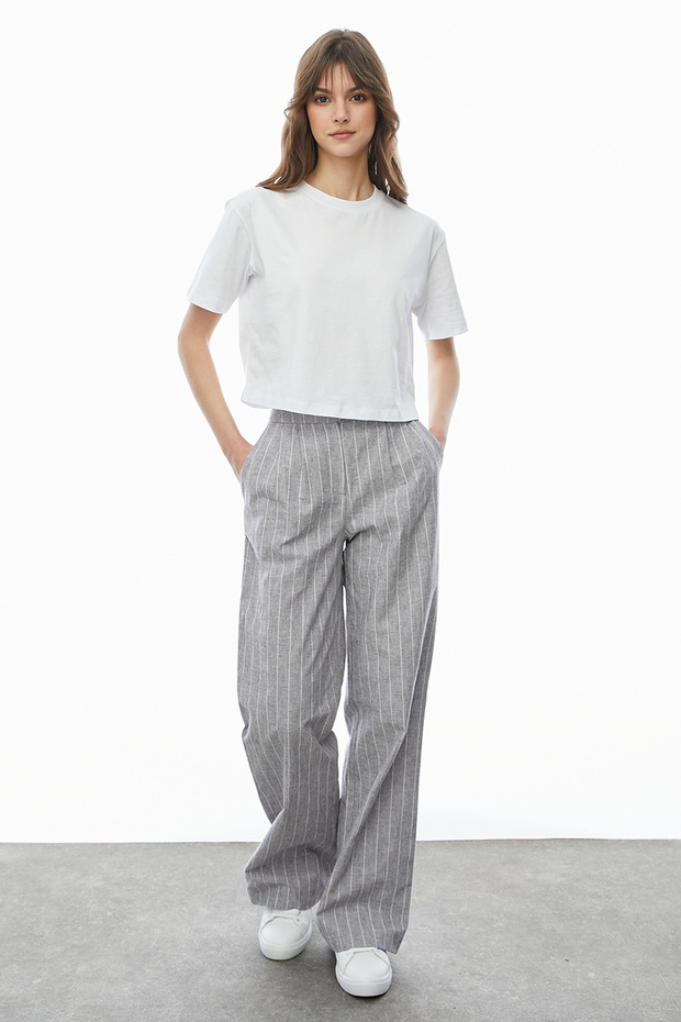 Çizgili Pantolon - 1